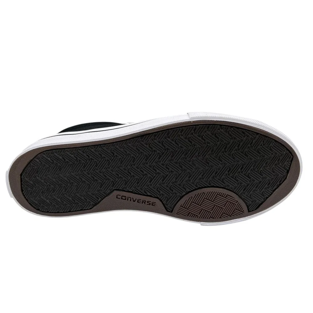 Converse Youth Boys Slip-on Skate Sneaker Size 2 Black-White Canvas Casual Shoes